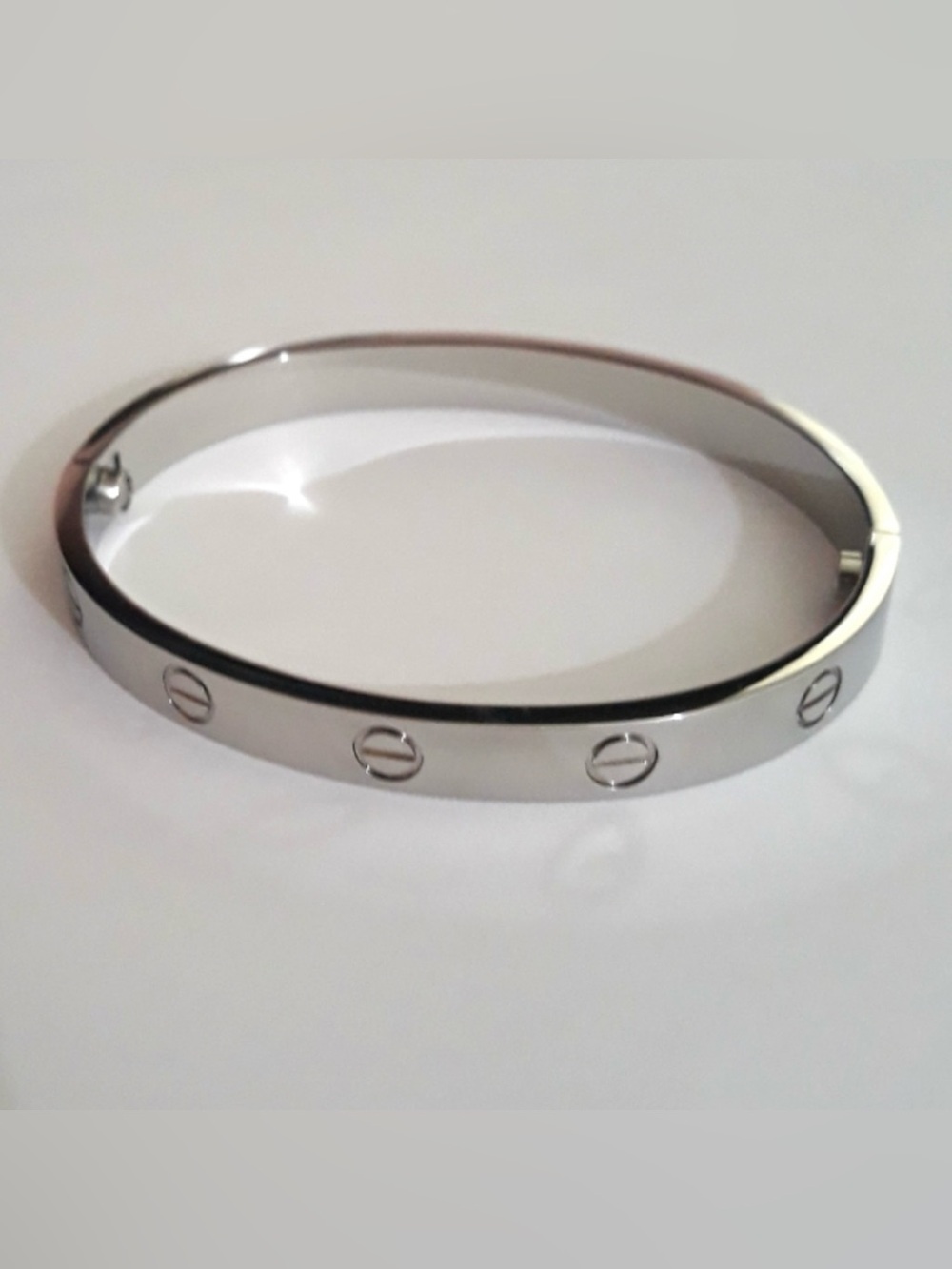 Generic Clip On Silver Screw Cuff Bangle Bracelet